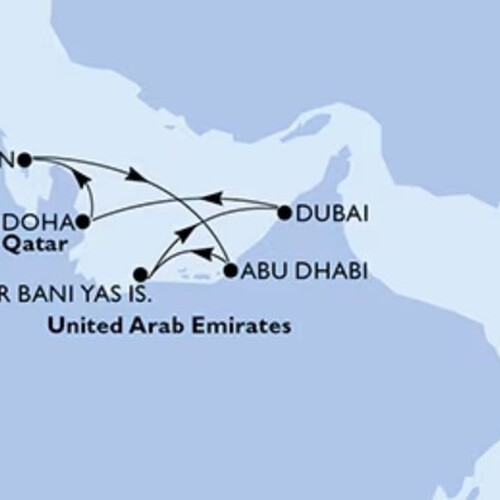 Croazieră de grup cu MSC Euribia în Emiratele Arabe Unite cu zbor inclus din București