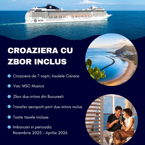 MSC Musica - Croazieră cu zbor inclus în Insulele Canare și Madeira